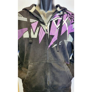 Vintage Men's Y2K Fox Racing full zip up hoodie size M